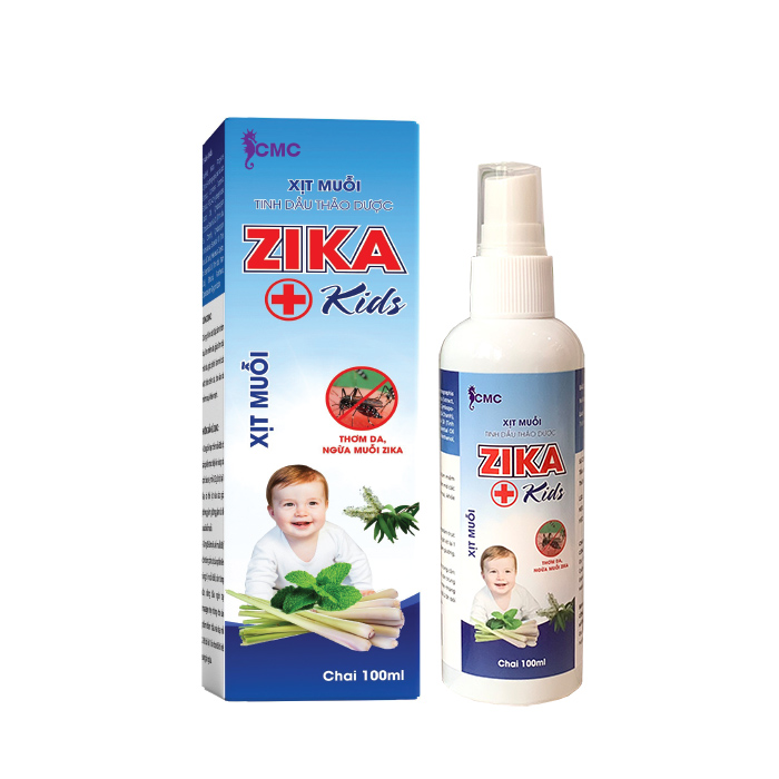 Xịt muỗi tinh dầu thảo dược Zika kids